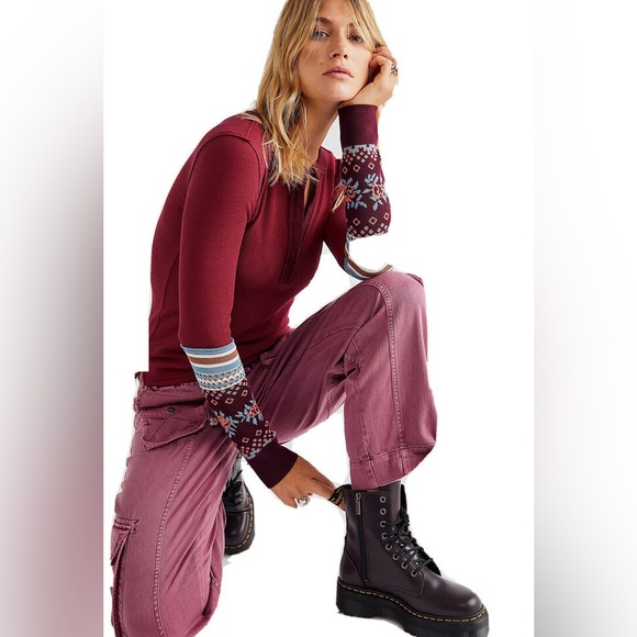 Free People Mikah Notch Neck Top - Picture 2 of 4